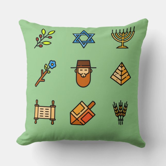 Hanukkah Icons | Hanukkah Festival Kissen (Vorderseite)