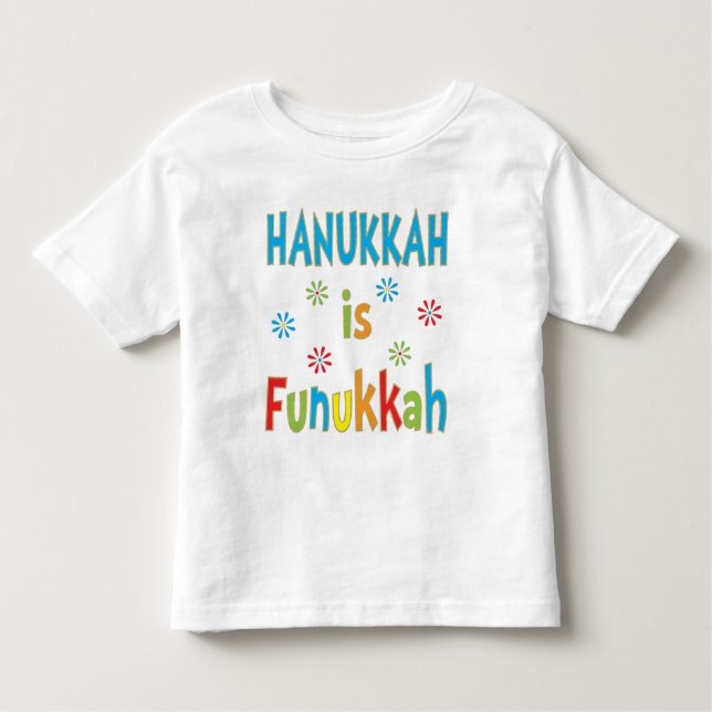 "Hanukkah Is Funukkah" GIRLS Ruffle T - Shirt (Vorderseite)