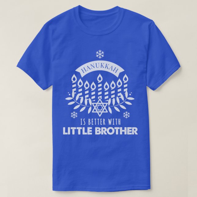 Hanukkah ist besser mit Little Brother Matching Fa T-Shirt (Design vorne)