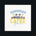 Hanukkah ist der ganze Latke Fun Funny Jewish Chan Serviette<br><div class="desc">lustig, hanukkah, chanukah, Geschenk, Geburtstag, latke, jüdisch, urlaub, menorah, dreidel</div>