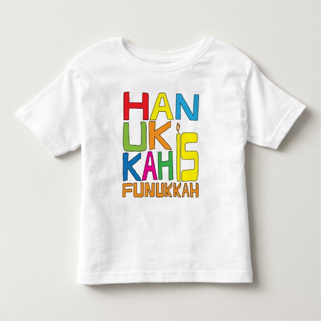 Hanukkah ist der T - Shirt des Kleinkinders Funukk (Vorderseite)