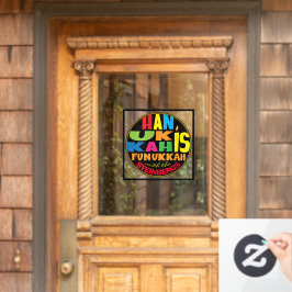 Hanukkah ist Funukkah Fensterheber Fensteraufkleber