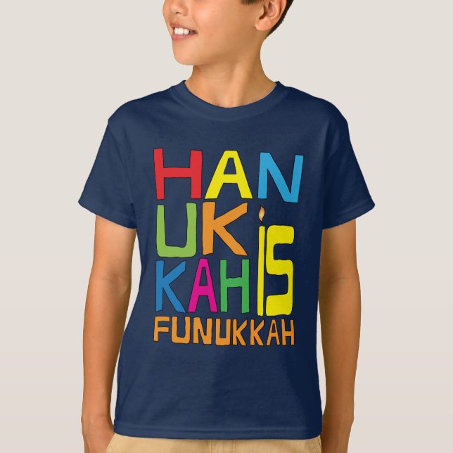 Hanukkah ist Funukkah Shirt/Dunkle Farbe Shirt (Vorderseite)