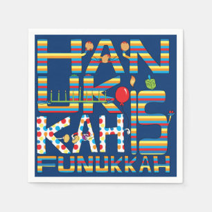 Hanukkah ist Funukkah Streifen Serviette