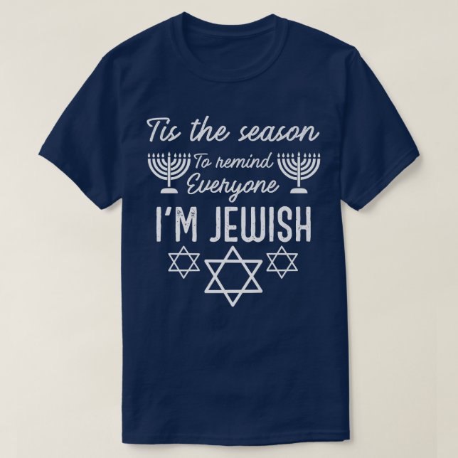 Hanukkah ist jeder, den ich jüdischer Menorah Hanu T-Shirt (Design vorne)