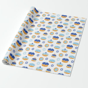 Hanukkah Jelly Donut Star von David Wrapping Paper Geschenkpapier