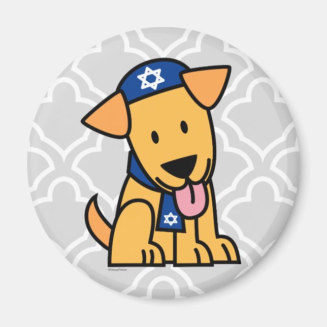 Hanukkah Jewish Labrador Retriever Puppy Dog Magnet (Vorne)