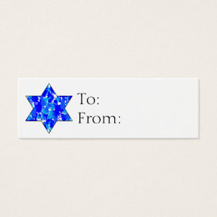 Hanukkah Jewish Star Geschenketiketten