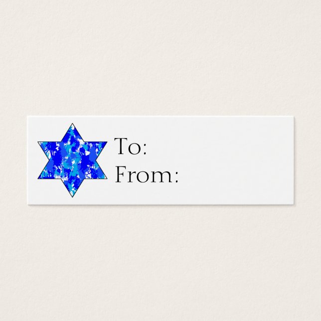 Hanukkah Jewish Star Geschenketiketten (Vorderseite)