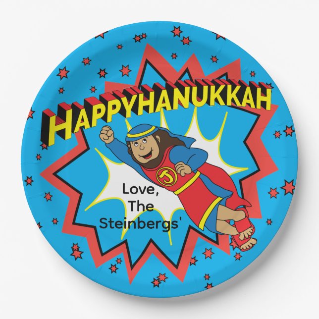 Hanukkah Judah Maccabee Pappteller (Vorderseite)