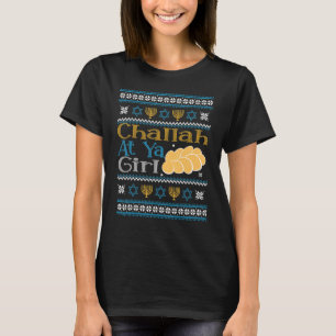 Hanukkah jüdische Challah bei Ya Girl Ugly Sweater T-Shirt