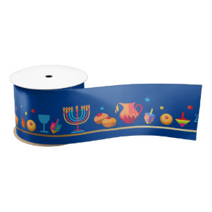 Hanukkah jüdische Feiertage Hanukkiah Dekoration Satinband