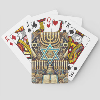 Hanukkah jüdische Menora Hebräisch Spielkarten