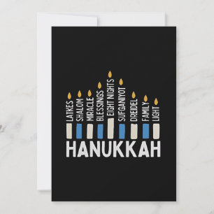 Hanukkah jüdischer Holiday Menorah Juden Einladung