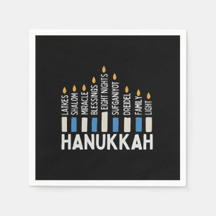 Hanukkah jüdischer Holiday Menorah Juden Serviette