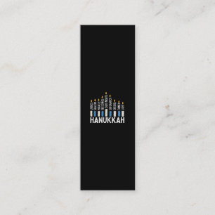 Hanukkah jüdischer Holiday Menorah Juden Telefonnummerkarte