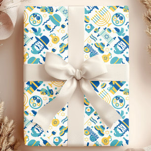 Hanukkah-Jüdisches-Sukkot-lustiges-süßes Muster Geschenkpapier