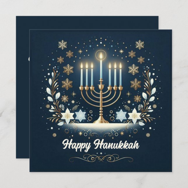 Hanukkah Karte (Vorne/Hinten)