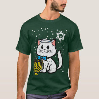 Hanukkah-Katze Niedliche Chanukah Jüdische Frauen  T-Shirt