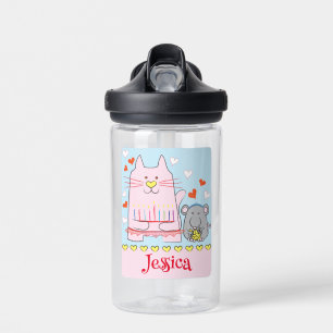 Hanukkah Katze und Maus Wasserflasche Trinkflasche