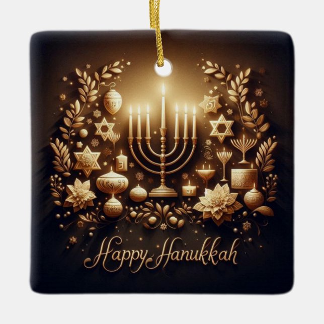 Hanukkah Keramik Ornament (Vorderseite)
