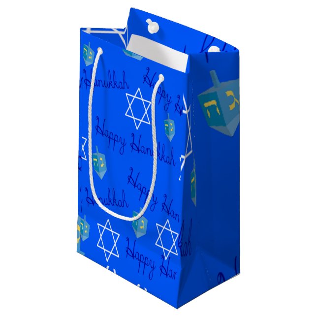 Hanukkah Kleine Geschenktüte (Vorderseite Schrägansicht)