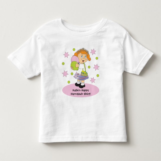 Hanukkah Kleinkind's Ruffle Dress personalisieren Kleinkind T-shirt (Vorderseite)