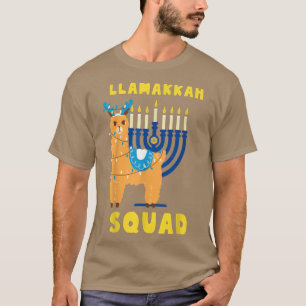 Hanukkah Lama Weihnachtsbeleuchtung Frohe Llamakka T-Shirt