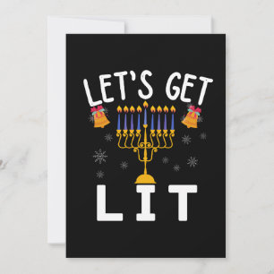 Hanukkah, lasst uns den T - Shirt holen Einladung