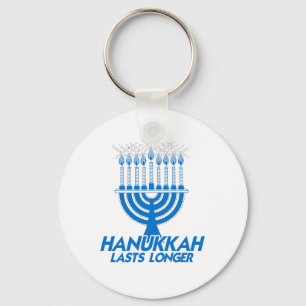 HANUKKAH LASTS LONGER -.png Schlüsselanhänger