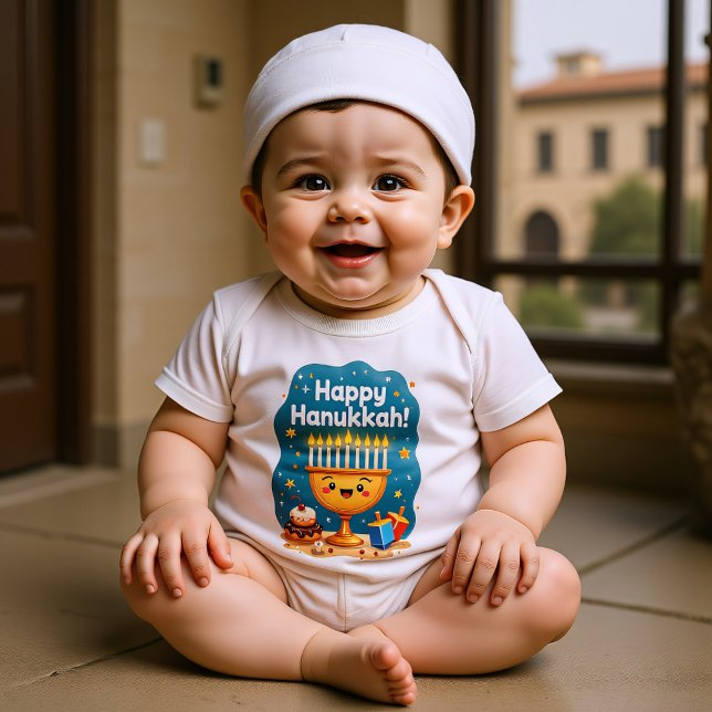 Hanukkah Latke Dropper Baby Strampler (Hanukkah Latke Dropper Baby Bodysuit)