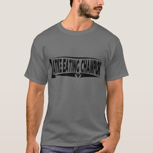 Hanukkah "Latke Eating Champion" Cotton T - Shirt (Vorderseite)