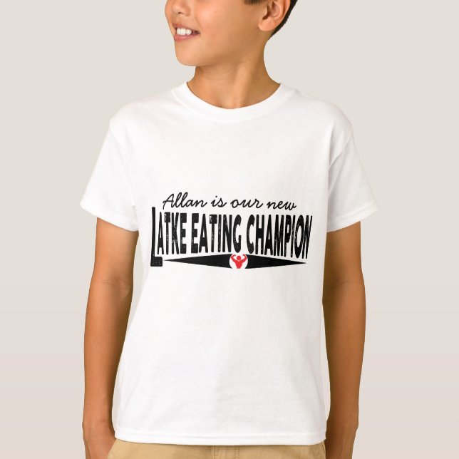 Hanukkah "Latke Eating Champion" Kid's T - Shirt (Vorderseite)