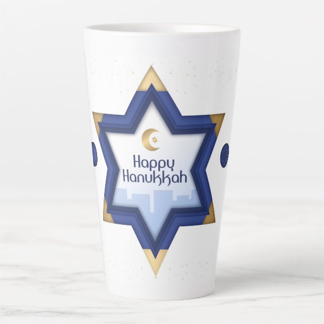 Hanukkah Latte Tasse (Vorderseite)