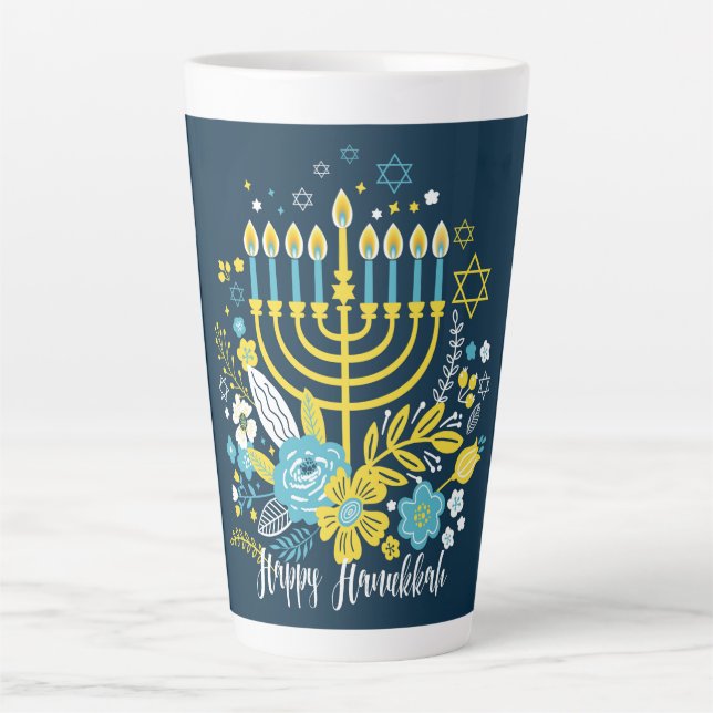 Hanukkah Latte Tasse (Vorderseite)