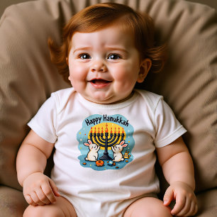 Hanukkah Leuchten mit den Kleinen Baby Strampler