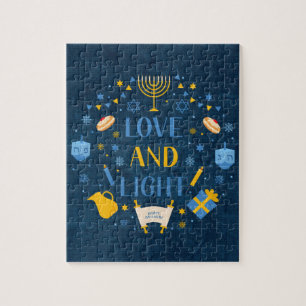 Hanukkah-Liebe und helles Puzzle