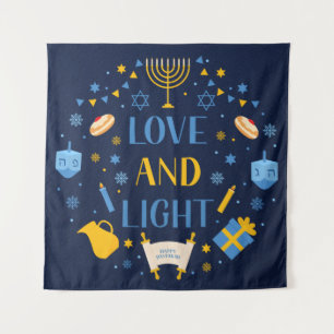 Hanukkah-Liebe und leichte Tapisserie Wandteppich
