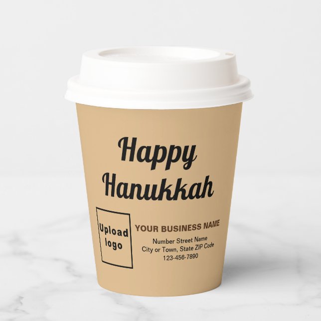 Hanukkah Light Brown Paper Cup Pappbecher (Vorderseite)