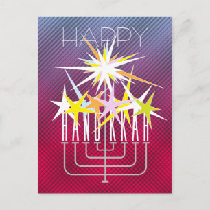 HANUKKAH LIGHTS FEIERTAGSPOSTKARTE