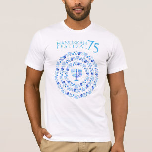 Hanukkah Lights Festival Jahrestag 75. T-Shirt