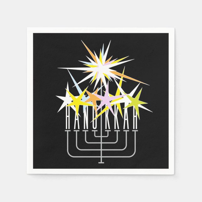 Hanukkah Lights Serviette (Vorderseite)