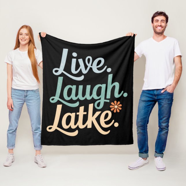Hanukkah Live Laugh Latke Funny Holiday Family Fleecedecke (Beispiel)