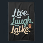 Hanukkah Live Laugh Latke Funny Holiday Family Geschirrtuch<br><div class="desc">Hanukkah Live Laugh Latke Funny Holiday Family</div>