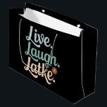 Hanukkah Live Laugh Latke Funny Holiday Family Große Geschenktüte<br><div class="desc">Hanukkah Live Laugh Latke Funny Holiday Family</div>