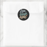 Hanukkah Live Laugh Latke Funny Holiday Family Runder Aufkleber<br><div class="desc">Hanukkah Live Laugh Latke Funny Holiday Family</div>