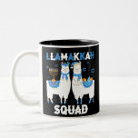 Hanukkah Llama Christmas Happy Llamakah Squad Cute Zweifarbige Tasse<br><div class="desc">Funny llama alpaca Menorah ohrts for women and men,  teens,  kids,  girls,  boys who love Hannukah,  Channukah Jewish Holidays,  Happy Llamakah,  Jewish llama Christmas stockings. Ideal gift for Christmas,  St. Nick,  New Year,  birthday gift and other holidays.</div>