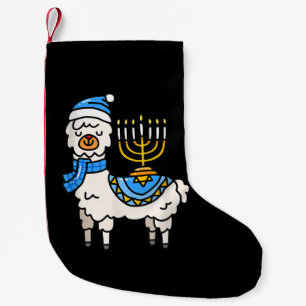 Hanukkah Llama Menorah Chanukah Alpaca Niedliches  Kleiner Weihnachtsstrumpf