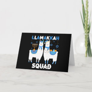 Hanukkah Llama Weihnachtsglücklich Llamakah Squad Karte