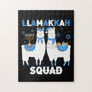 Hanukkah Llama Weihnachtsglücklich Llamakah Squad  Puzzle
